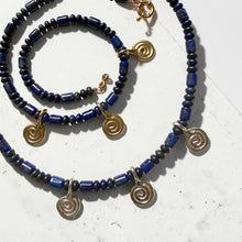 Load image into Gallery viewer, Triple Spiral with mixed Lapis
