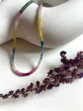 Load image into Gallery viewer, Rainbow Sapphire Necklace - Round
