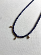 Load image into Gallery viewer, Dark Blue Sapphires with Handmade Sterling Drops
