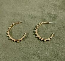 Load image into Gallery viewer, Dot Hoop Earrings
